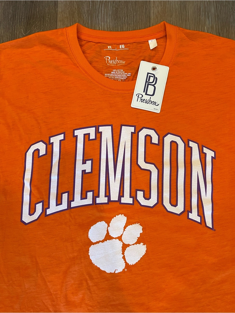 NEW Clemson Tigers Short Sleeve T Shirt Size XL Orange